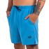 Short Praia Elastano Azul Claro Liso Masculino Premium