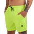 Short Praia Elastano Verde Neon Flúor Liso Masculino Premium