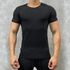 Camiseta Preta Slim Manga Curta Gola Redonda Casual Premium