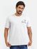 Camiseta Saturno Alien Planeta Minimalista Logo No Peito Astronomia - Branco