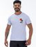 Camiseta T-Shirt Estampada Rosa Floral Vermelha - Branco