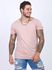 Camiseta Slim Gola Canoa Aberta Rosé Masculina Austin Club