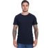 Camiseta Canelada Slim Masculina Manga Curta Azul Marinho