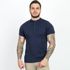 Camiseta Camisa Gola Padre Masculina Suedine Com Botão Slim Azul