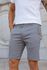 Bermuda Chino Alfaiataria Básica Cinza Skinny Masculina