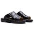 Chinelo Comfort Masculino em Couro Preto