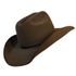 Chapéu Country Montana Café Aba 10 Aveludado Unissex Bandinha Couro 