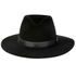 Chapéu Fedora Unissex Preto com Bandinha de Cetim Aba 8 