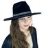 Chapéu Fedora Shine Preto Aba Média Reta 7,5 cm - Preto Brilho
