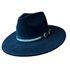 Chapéu Fedora Shine Preto Aba Média Reta 7,5 cm - Strass
