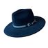Chapéu Fedora Shine Preto Aba Média Reta 7,5 cm - Preto Triângulo