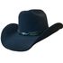 Chapéu Country Montana Premium Preto Aba 10 Aveludado Unissex Bandinha de Couro Com Fivela