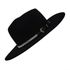 Chapéu Fedora Shine Preto Aba Média Reta 7,5 cm - Strass
