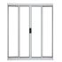 VITRÔ DE ALUMÍNIO BRANCO 4 FOLHAS 1,00X1,20