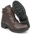 Bota Coturno Feminino Couro Café BR2 Lady Zíper Lateral 