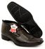 Sapato Bota Social Masculina Couro Café Confort BR2