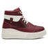 Coturno Feminino Plataforma Off White Fóssil Vinho / Vacum Branco
