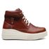 Coturno Feminino Plataforma Off White Eurotex Sela / Bufalado Chocolate