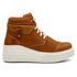 Coturno Feminino Plataforma Off White Bufalado Castor / Bufalado Areia