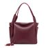Maxi Bolsa Feminina em Couro Legítimo de Ombro e Transversal com 2 bolsos - Marsala