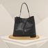 Bolsa Bucket Feminina Transversal Couro - Preta 
