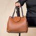 Bolsa Bucket Feminina Couro Legítimo Transversal Caramelo