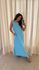 Vestido Regata 100% Italiano Reto Com Bolsos Azul Turquesa 1509 (29990)