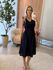 Vestido Linho Essencial Midi Azul Marinho 2410 