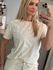T-shirt Lez a Lez Bordado Bege 0408 