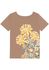 Blusa Lez a Lez Manga Curta Com Frente Estampada Em Bege Zefiro 1107 