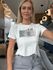 T-shirt Lez a Lez Estampada Em Cinza E Off 2208