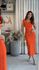 Vestido Lez a Lez Com Recorte Nas Costas Laranja 1309