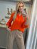 Camisa Lez a Lez Com Mangas 3/4 Com Elásticos Laranja 3107 