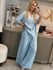 Conjunto MS 100% Italiano Em Risca Azul Claro 0808