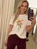 T-shirt Lez a Lez Com Estampa Em Malha Liocel Off White 1010