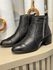 Bota De Couro CS Shoes Com Salto E Zíper Preto