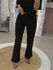 Calça Morena Rosa Boot Cut Alta Preto 1510 