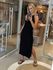 Vestido Youbasic Canelado Zurique Preto 1909