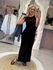 Vestido Youbasic Longo Regata Com Fendas Laterais Preto 1610