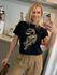 T-shirt Lez a Lez Com Bordado Preto 3107