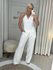 Calça Pantalona Alfaiataria Vanews Off White 