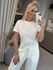 T-shirt Vanews De Linho Off White 
