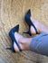 Scarpin Carrano Slingback Salto Fino Couro Azul Marinho 1111