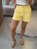 Shorts Lez a Lez Cintura Alta Em Sarja Amarelo 0511
