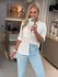 Camisa V Com Bolso Em Linho 100% Italiano Off White 