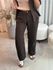 Calça De Linho 100% Italiano Cris Marrom