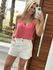 Blusa Com Alças Em Viscose Decote V Rosa 