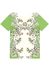 Blusa Lez a Lez Manga Curta Com Frente Estampada Em Verde 1107 