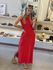 Vestido Youbasic Longo Regata Com Fendas Laterais Vermelho 1708
