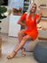 Vestido Lez a Lez Curto Liso Laranja 1711 